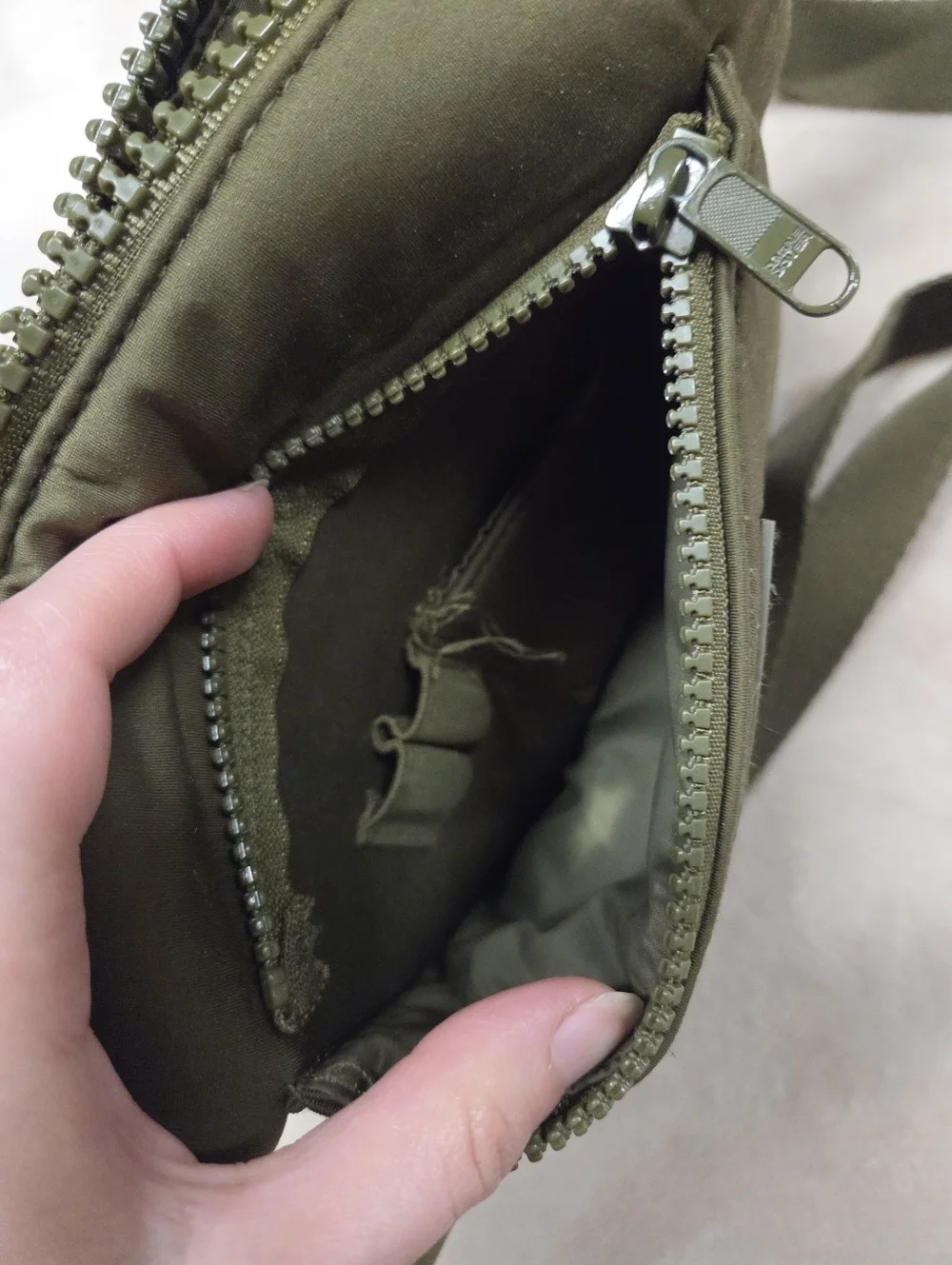 Dagne Dover Micah Neoprene Crossbody Bag Dark Moss Green Olive